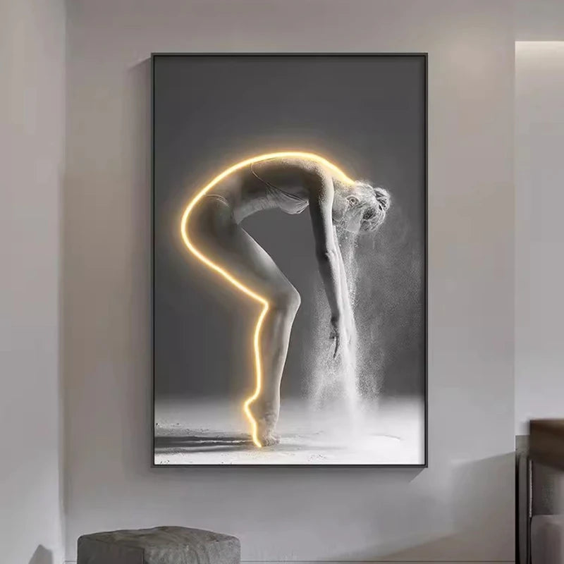 Modern Art Character Luminous Interior Painting LED Wall Lamp