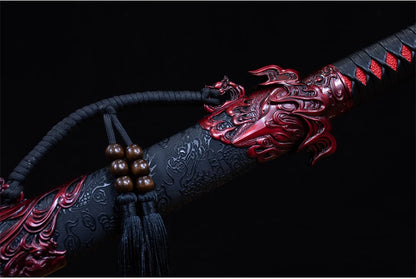 Kongfu Red Flame Training Sword - High Manganese Steel