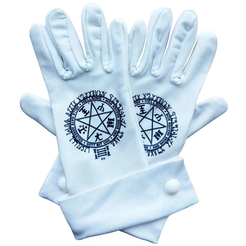 Hellsing Alucard Cosplay Gloves — Pentagram