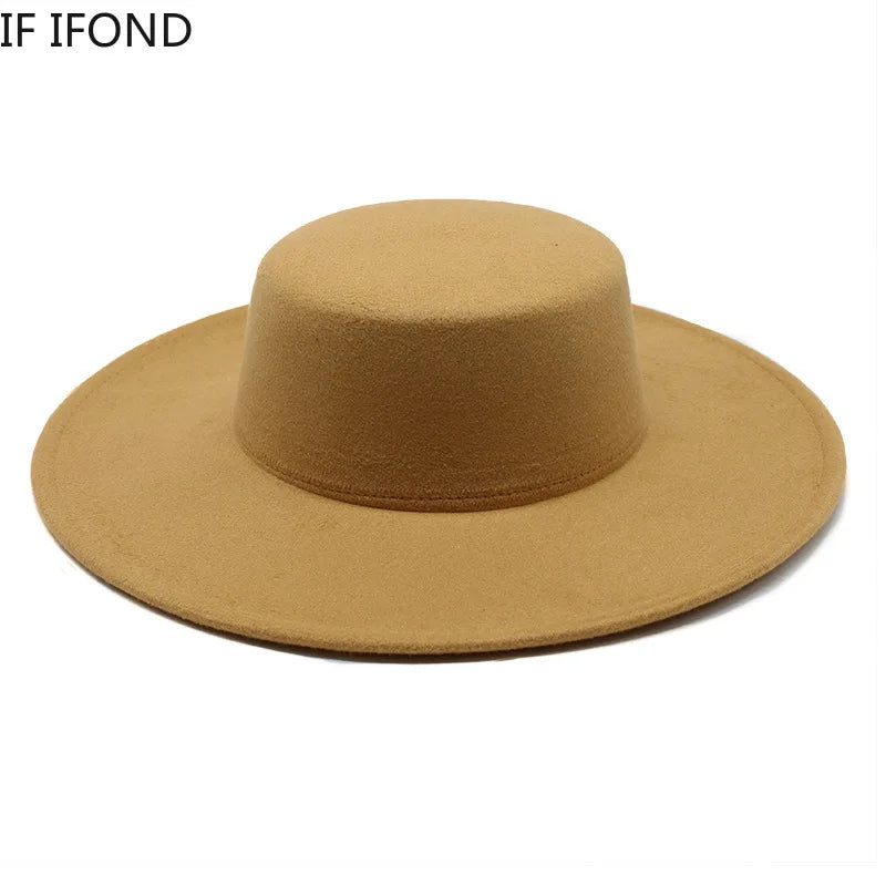 Wide Brim Fedora Hat — Women's French Style