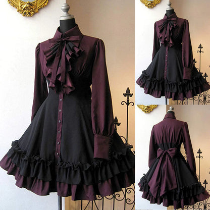 Chic Victorian Bow Collar Lolita Dress