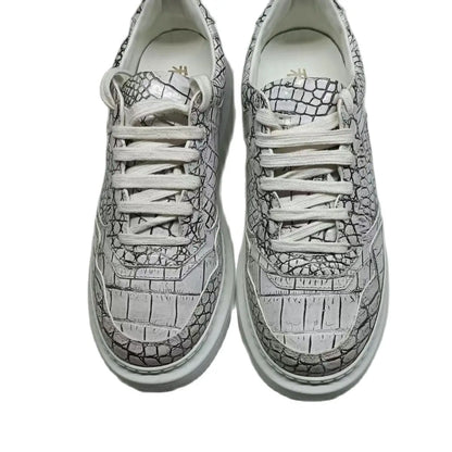 crocodile skin causal shoes