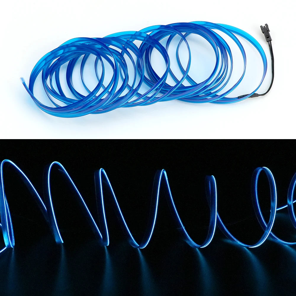 12V Flexible Neon EL Wire Rope Indoor Interior LED Car Light