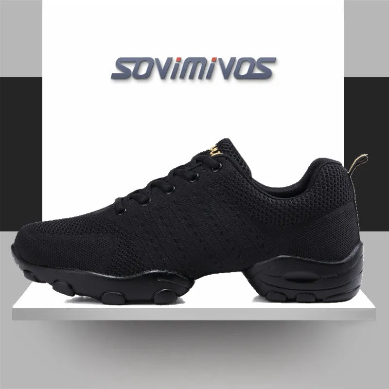 New Soft Sole Men Shoes Sports Anti-skid Square Dance Shoes Sneakers Net Jazz Shoes Fitness Team Performance Shoes