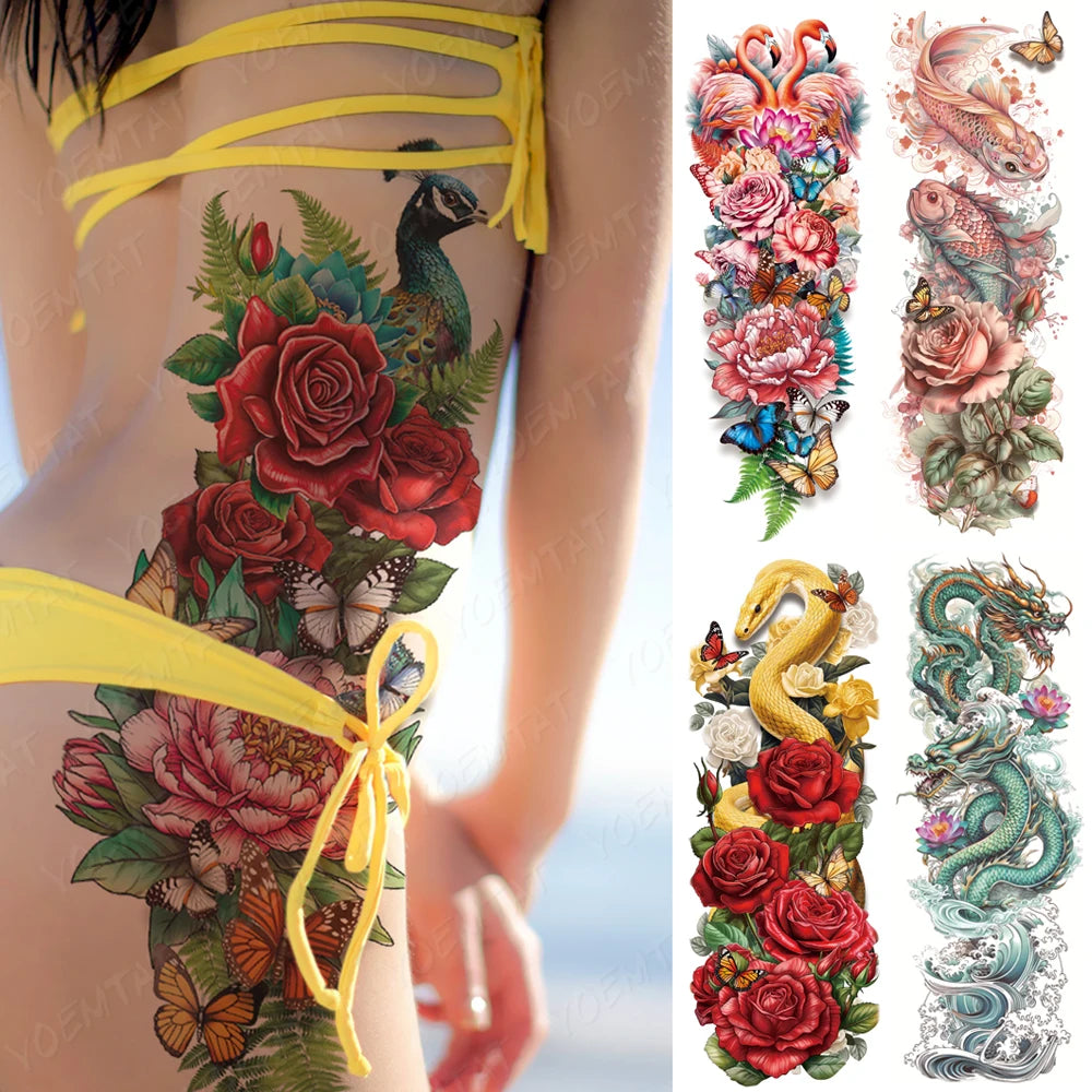 Japanese Body Art Full Fake Tatoo Women