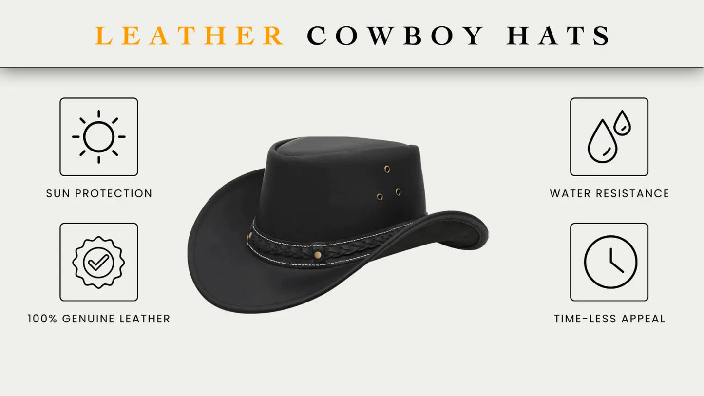 Western Cowboy Hat — Wide Brim · Australian Style