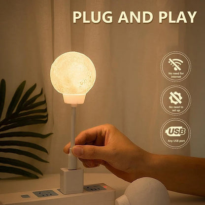 LunaGlow Voice-Controlled Night Light Lamp