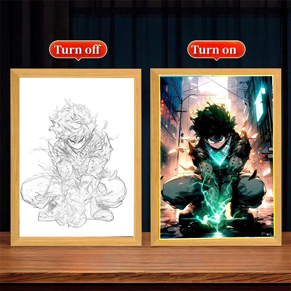My Hero Night Glow Frame: LED Art Décor Lamp