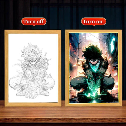 My Hero Night Glow Frame: LED Art Décor Lamp