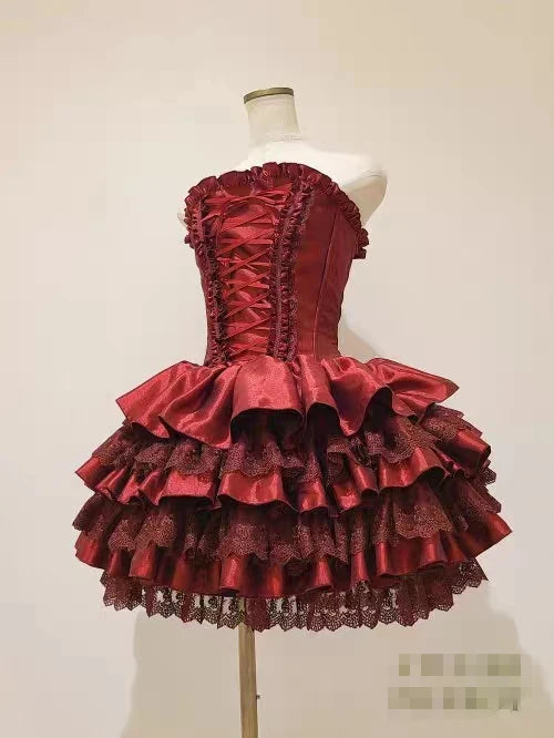 Lace Elegance: Japanese Gothic Lolita Dress