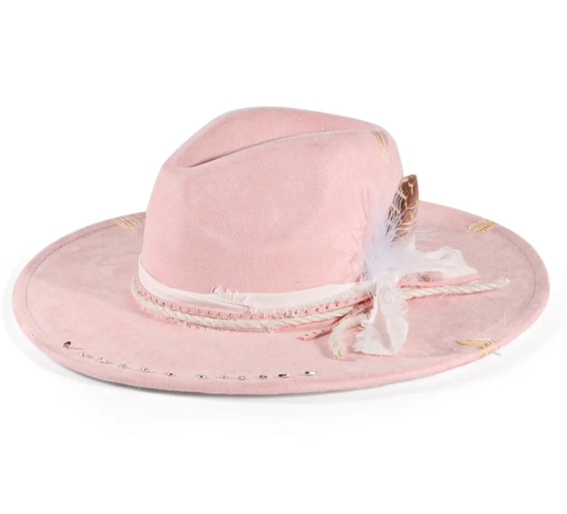 Handmade Suede Fedora Hat — Vintage Jazz