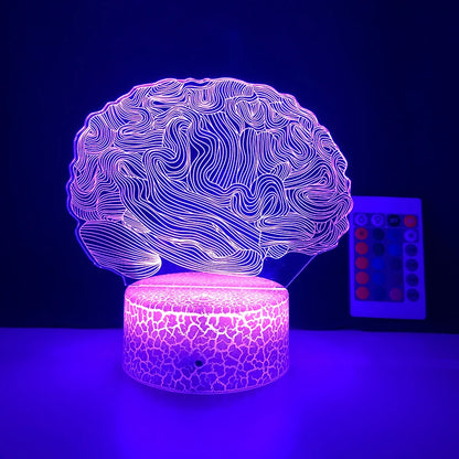 Brain Shape 3D Illusion Lamp