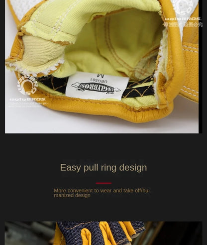 Retro Breeze Half-Finger Motorcycle Gloves