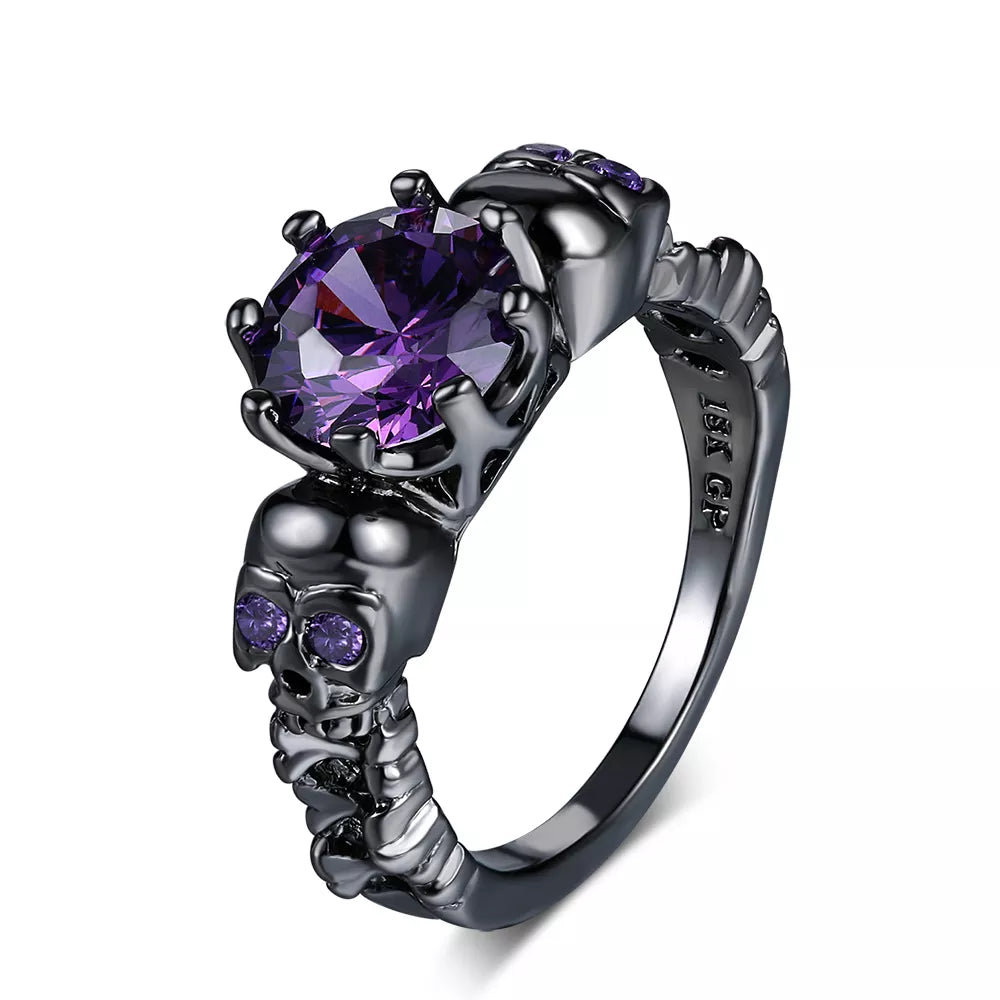 Retro Punk Skull Gothic Ring For Women