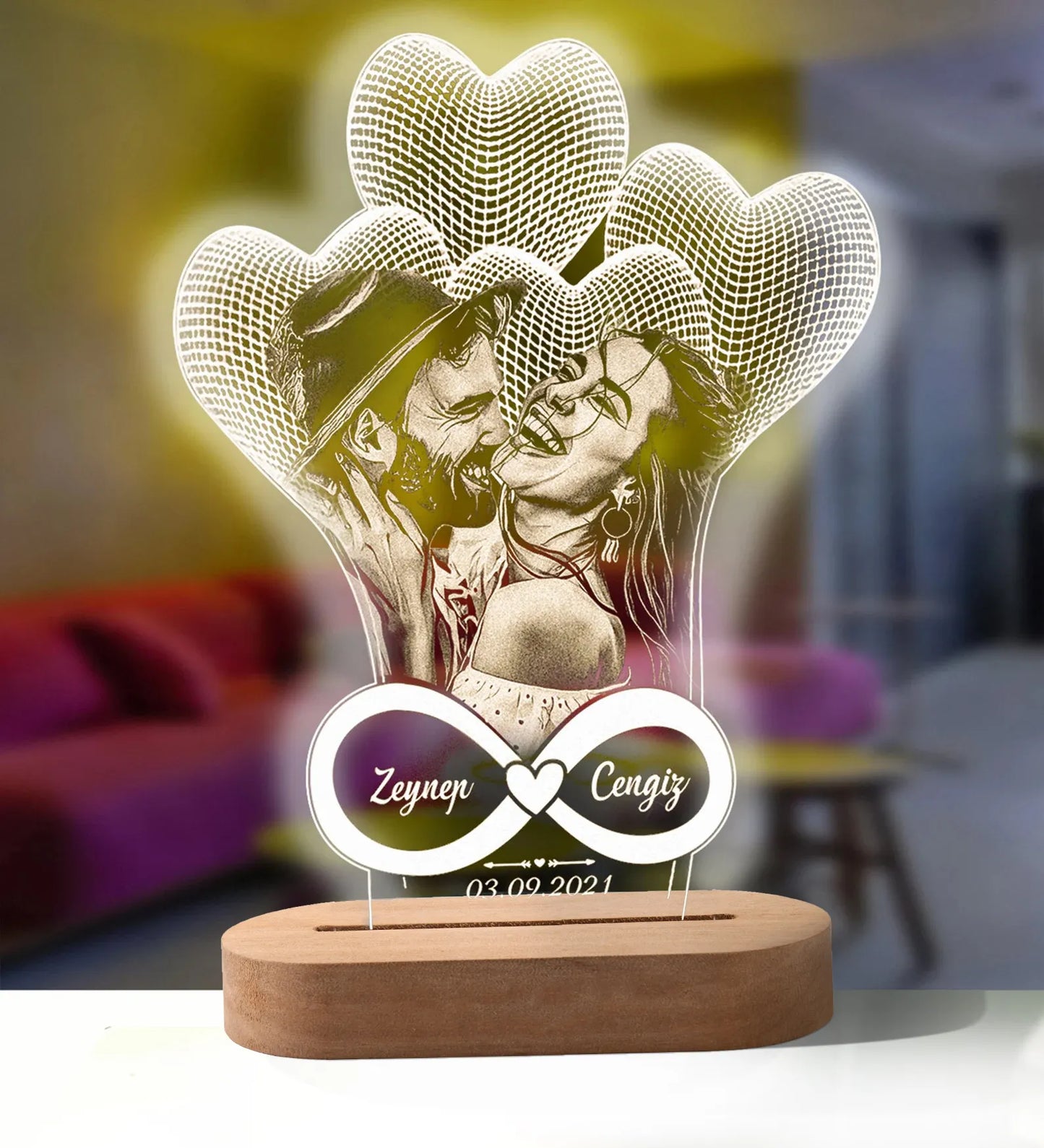 3D Photo Lamp Personalized Custom Photo