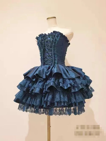 Lace Elegance: Japanese Gothic Lolita Dress