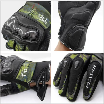 V-176 Touchscreen Leather Riding Gloves - Unisex