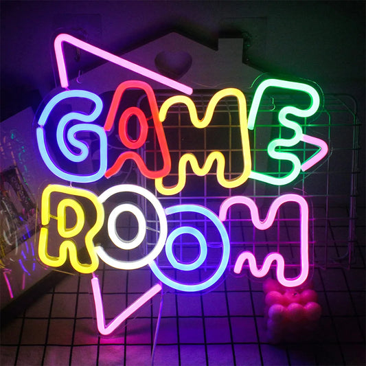 Bedroom Gaming Wall Lightup Signs