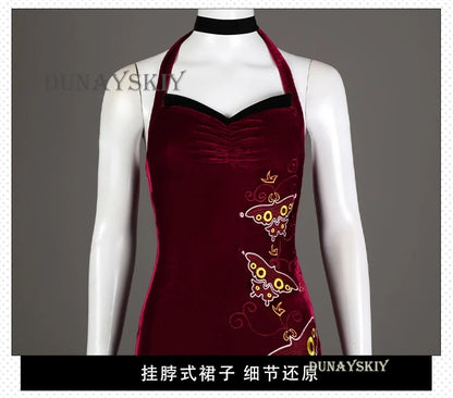 Ada Wong Evil Cheongsam Cosplay Costume Set