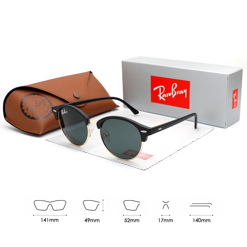 Vintage Round Polarized Sunglasses — Retro UV400 Alloy