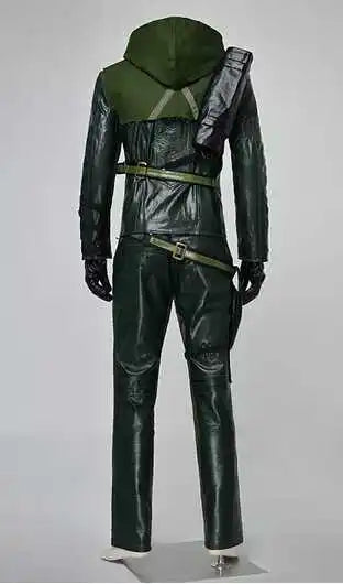 leather full green arrow costume