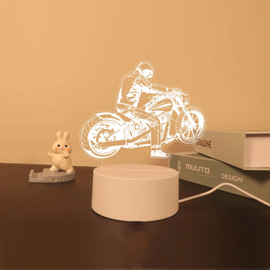 Cool Bike 3D LED Night Lamp for Kids' Room