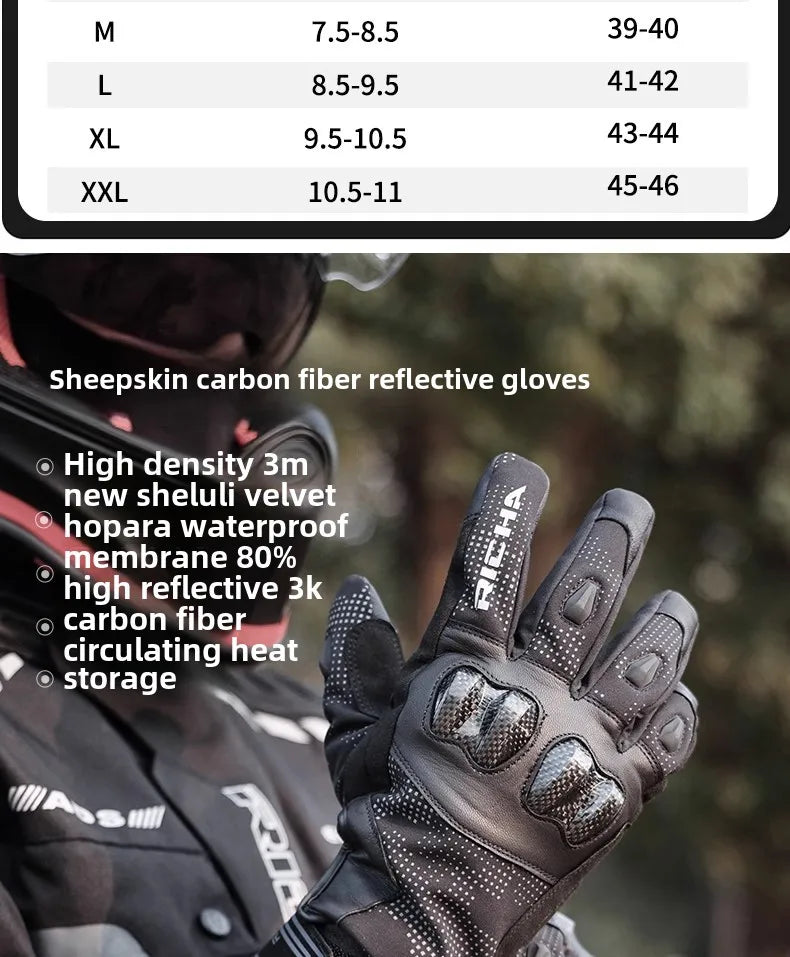 DURACOLD Reflective Sheepskin Riding Gloves