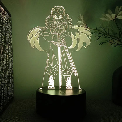 Demon slayer kimetsu 3d led lamp for bedroom