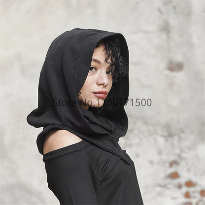 Enigmatic Gothic Cloak & Mask Ensemble