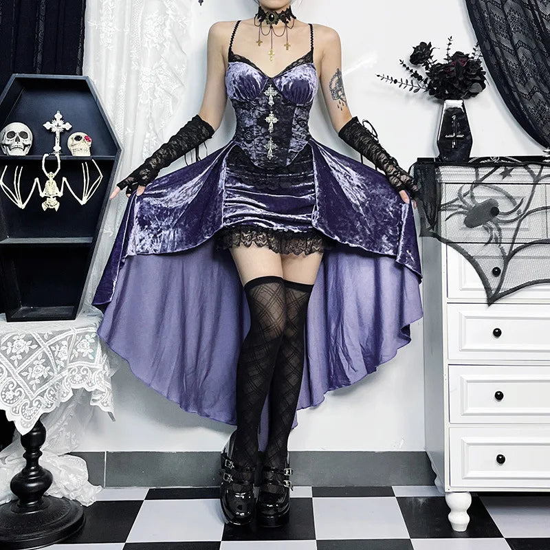 Goth Dark Gorgeous Victoria Gothic Velvet A-line Dresses