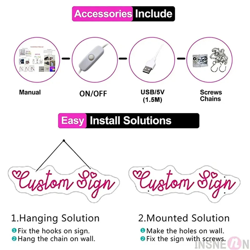 Neon Vibe: LED Tattoo Art Wall Light Decor