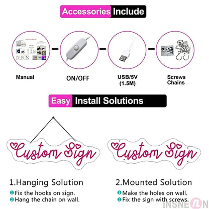 Neon Vibe: LED Tattoo Art Wall Light Decor