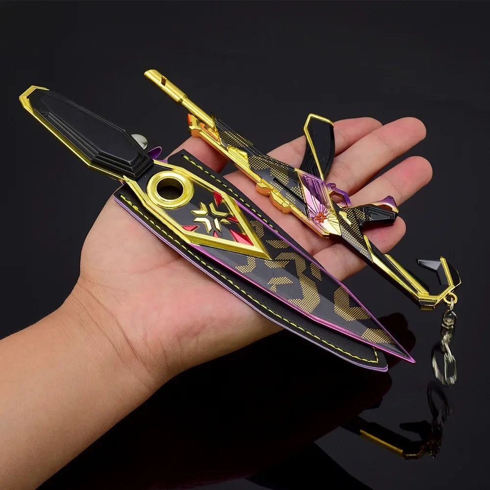 Valorant Champions 2023 New 2pcs Gift Box Metal Kunai Vandal Model Keychain Balisong Uncut Butterfly Knives Karambit Toys Knife