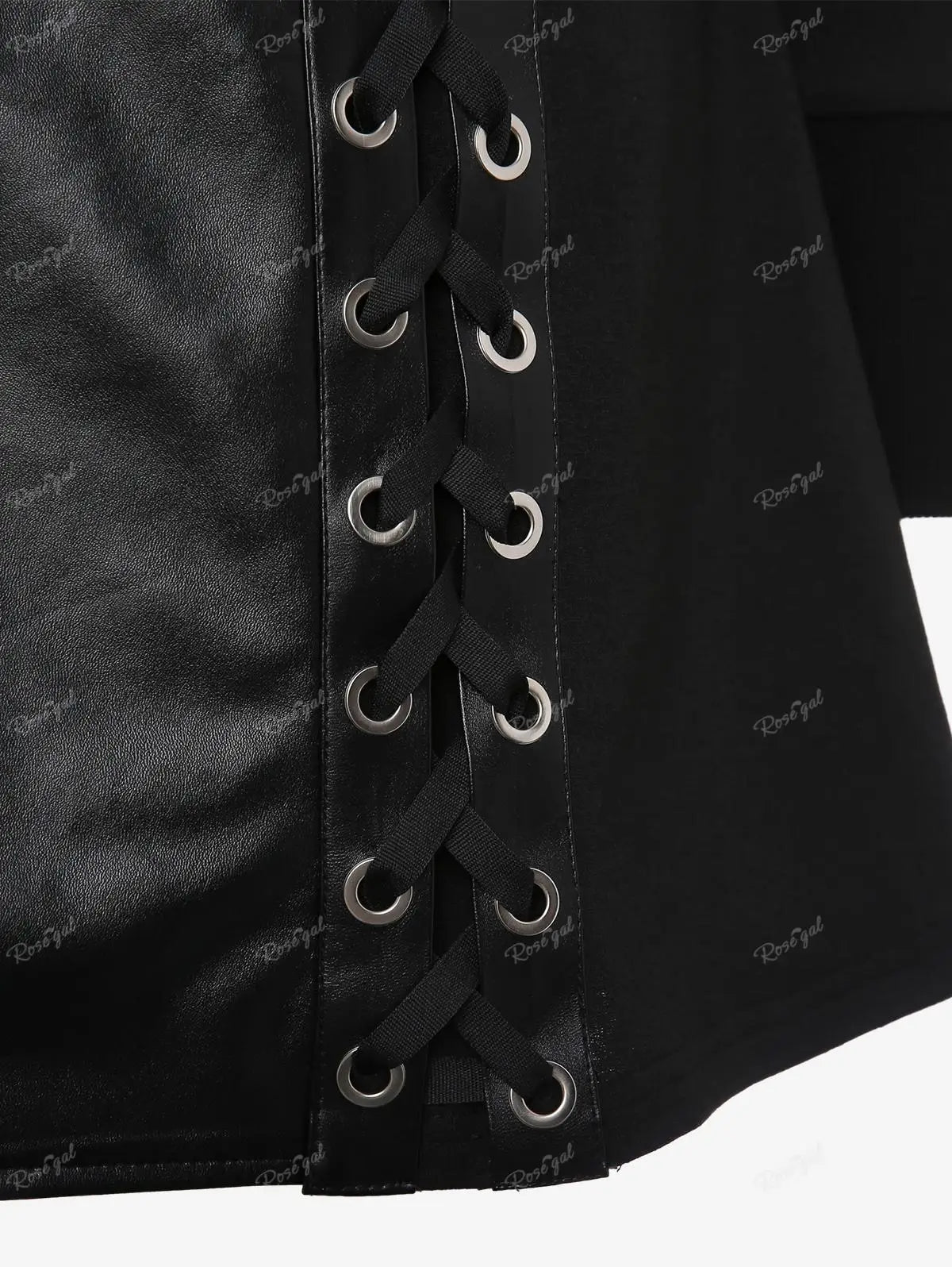 ROSEGAL Gothic Chic Hooded Plus Size Jacket