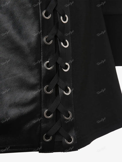 ROSEGAL Gothic Chic Hooded Plus Size Jacket