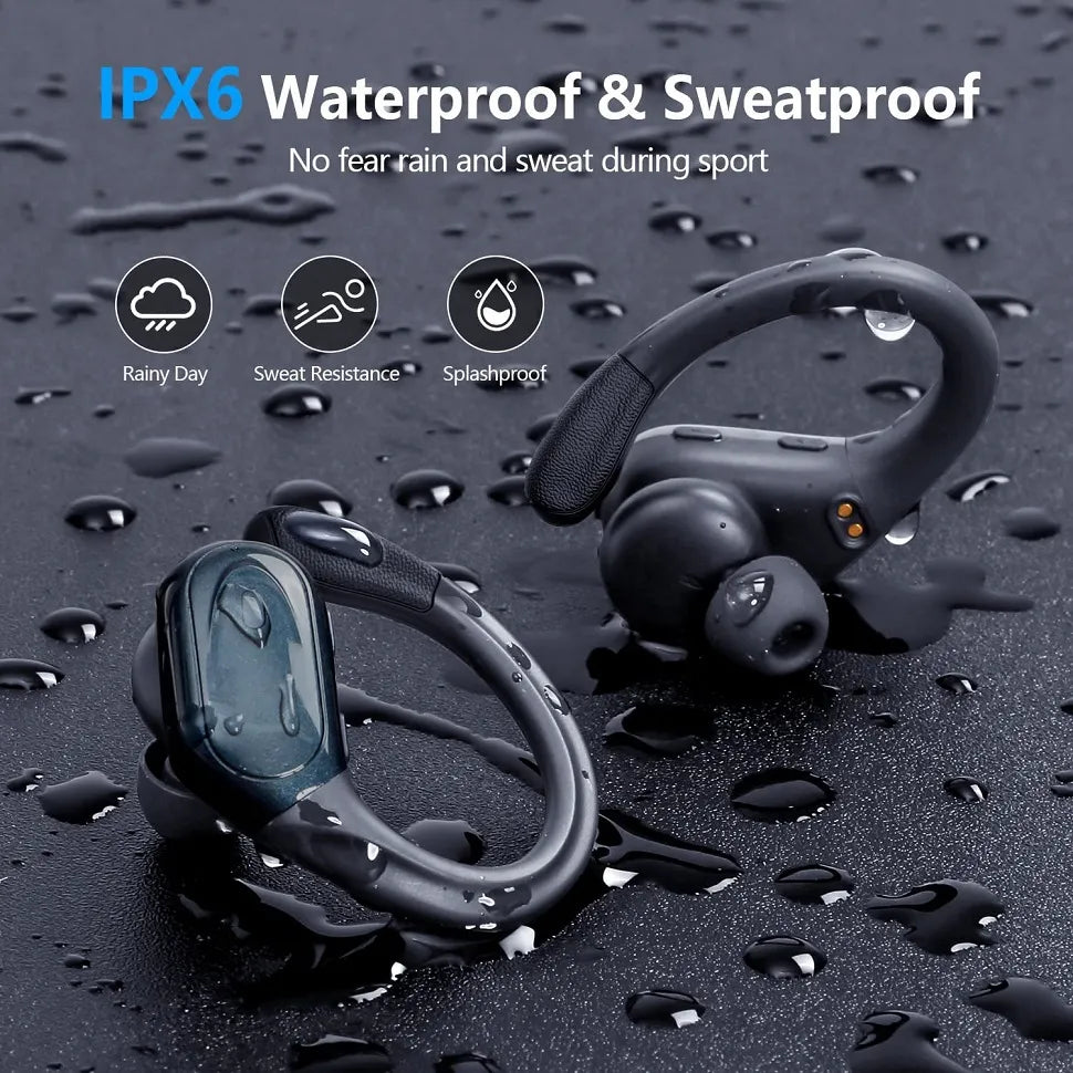 Control Noise Reduction Earhooks Waterproof Headset for Sports