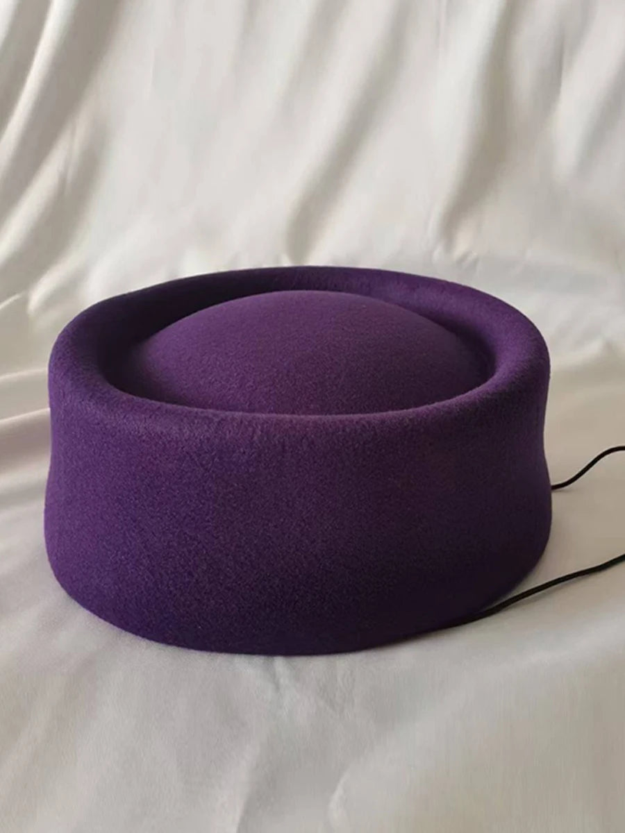 Wool Dome Beret — Hepburn Style Felt Hat