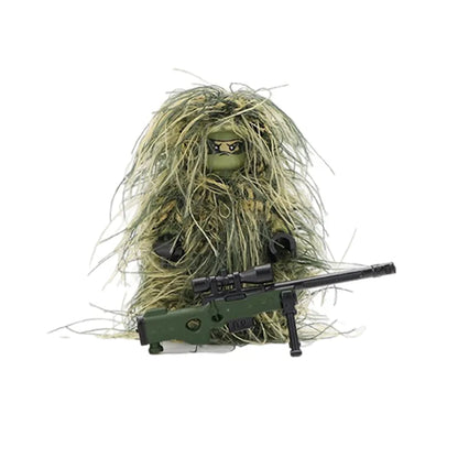 Military All-Terrain Sniper Soldier Figures Building Blocks