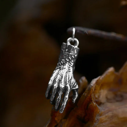 Stainless Steel Skull Hand Bone Pendant