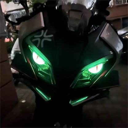 Angry Cat Eyes Reflective Helmet Stickers