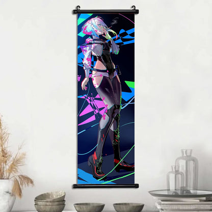 Cyberpunk Rebecca: Vibrant Wall Art