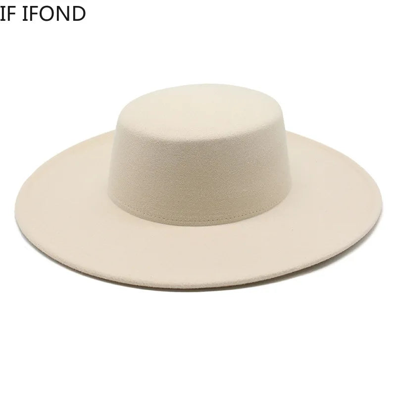 Wide Brim Fedora Hat — Women's French Style