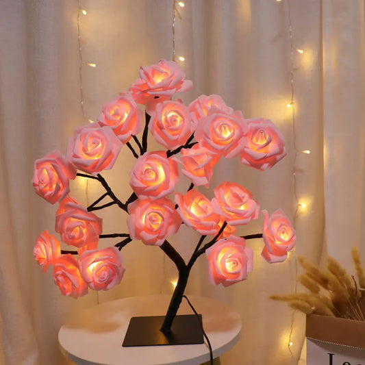 Table Lamp Flower Tree 24 Heads Rose