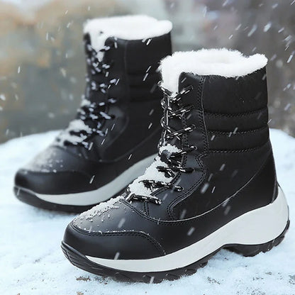 ChicWarm Waterproof Winter Ankle Platform Boots
