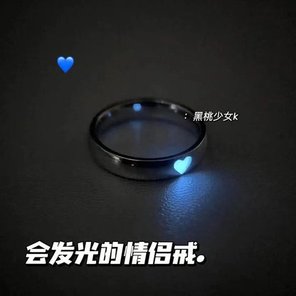 Glow in the Dark Heart Shape Rings