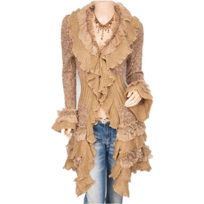 Victorian Lace-Up Steampunk Coat for Women