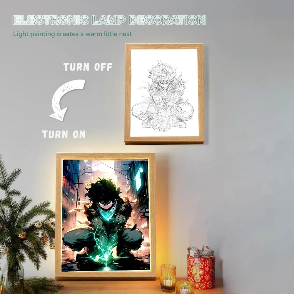 My Hero Night Glow Frame: LED Art Décor Lamp