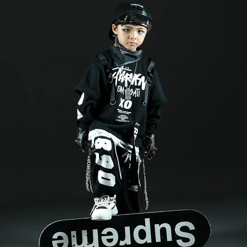Children Hip Hop Dancer Clothes Boys Girls
