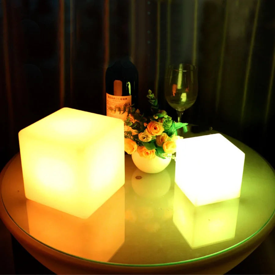 Rechargeable LED Furniture Cube Stool Light