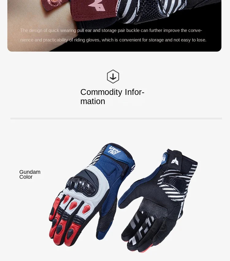 DUHAN W2 All-Weather Motorcycle Gloves Unisex